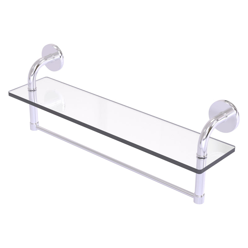 Remi Collection Glass Vanity Shelf with Integrated Towel Bar