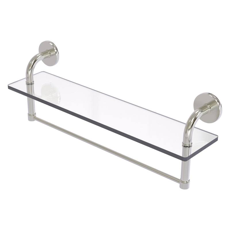 Remi Collection Glass Vanity Shelf with Integrated Towel Bar