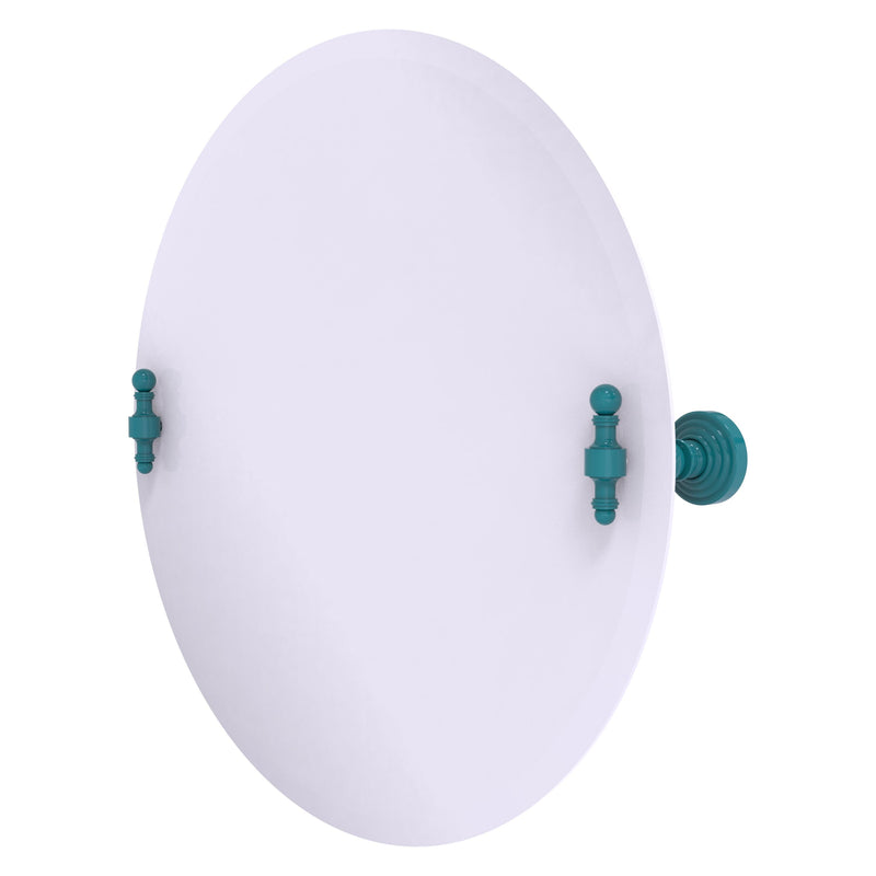 Frameless Round Tilt Mirror with Beveled Edge