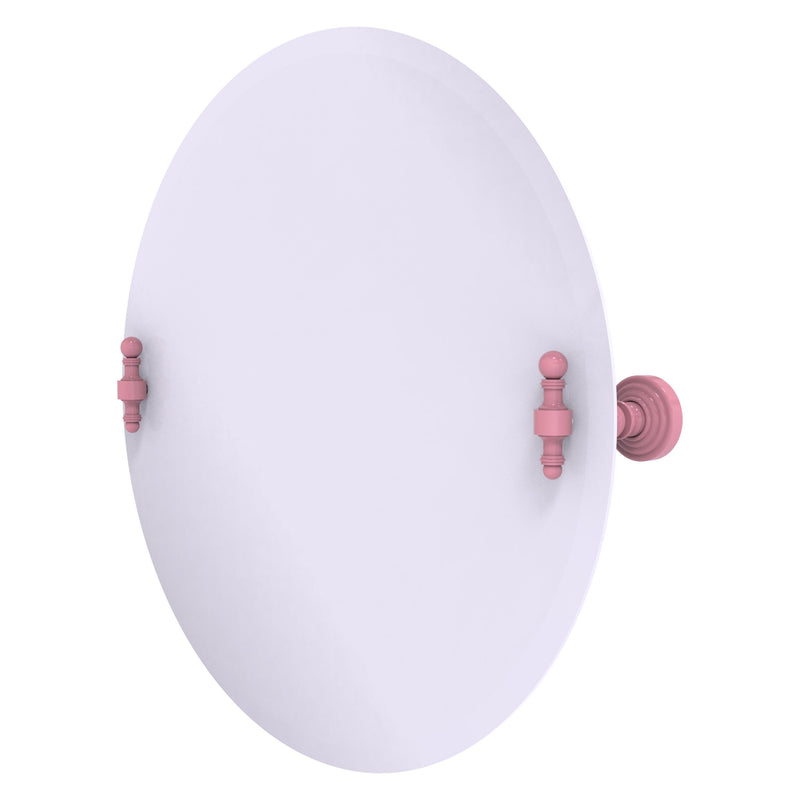 Frameless Round Tilt Mirror with Beveled Edge