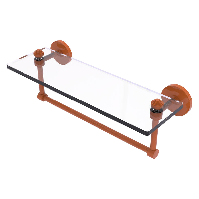 Southbeach Collection Glass Vanity Shelf  with Integrated Towel Bar