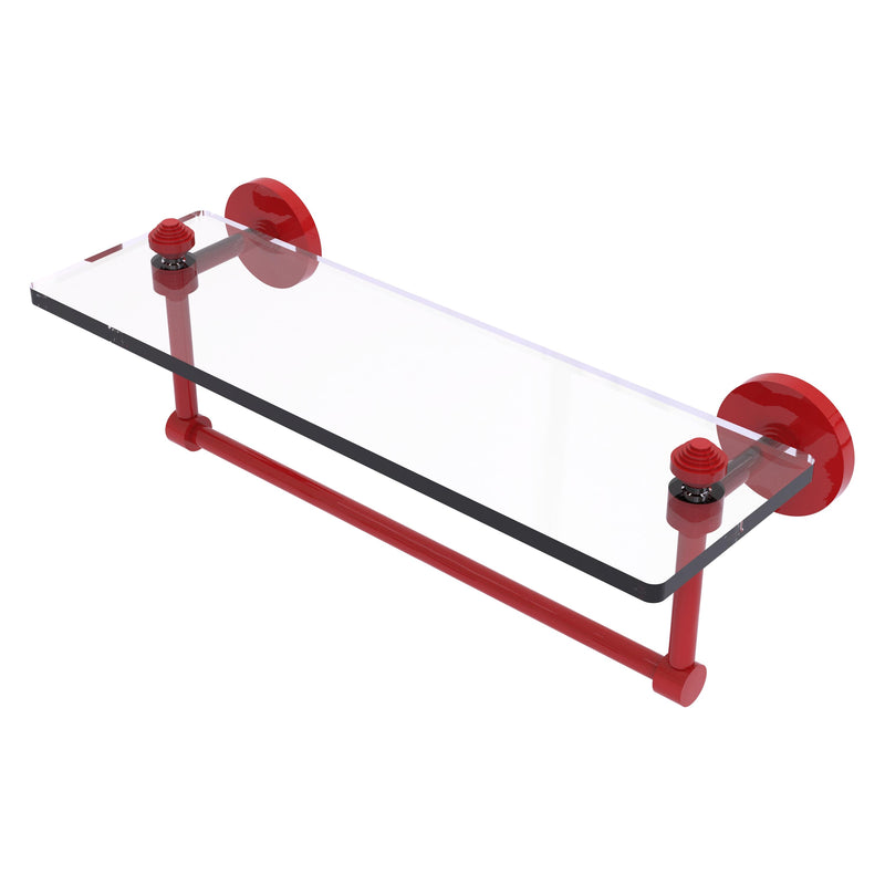 Southbeach Collection Glass Vanity Shelf  with Integrated Towel Bar