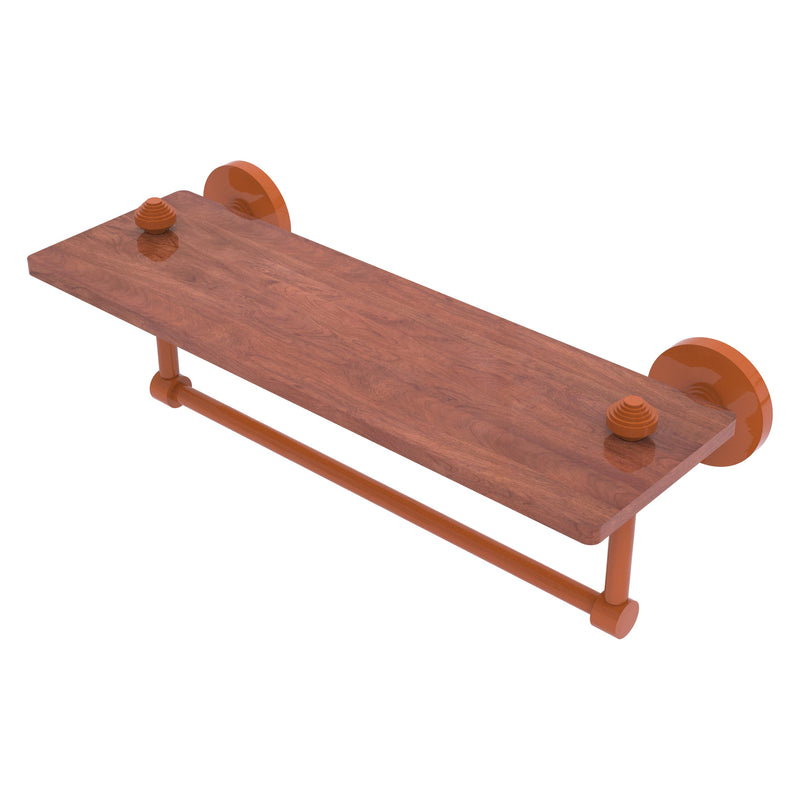 South Beach Collection Solid IPE Ironwood Shelf with Integrated Towel Bar