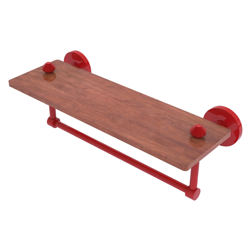 South Beach Collection Solid IPE Ironwood Shelf with Integrated Towel Bar