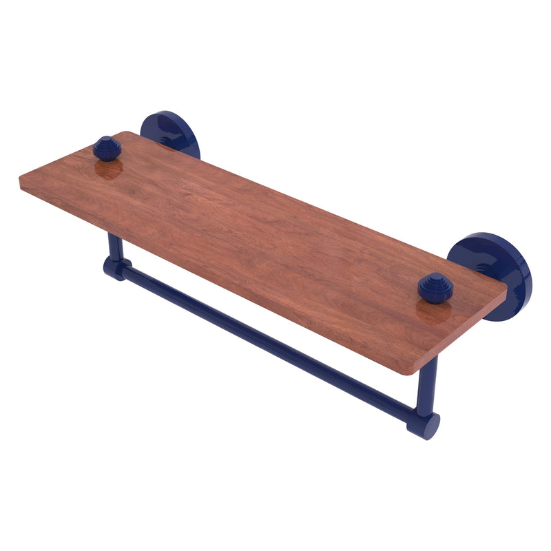 South Beach Collection Solid IPE Ironwood Shelf with Integrated Towel Bar