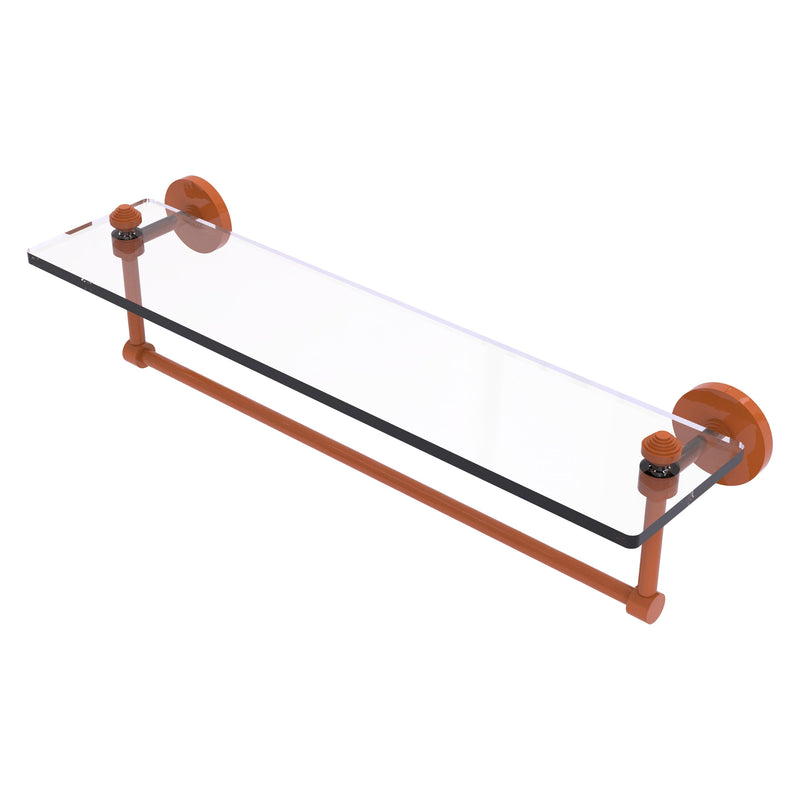 Southbeach Collection Glass Vanity Shelf  with Integrated Towel Bar