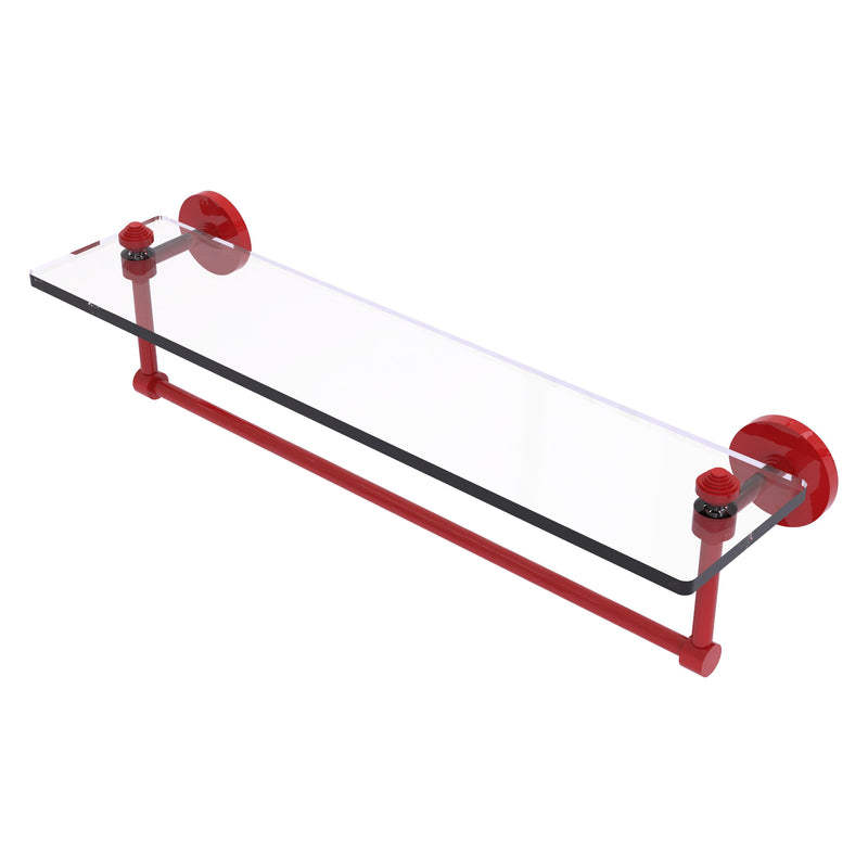 Southbeach Collection Glass Vanity Shelf  with Integrated Towel Bar