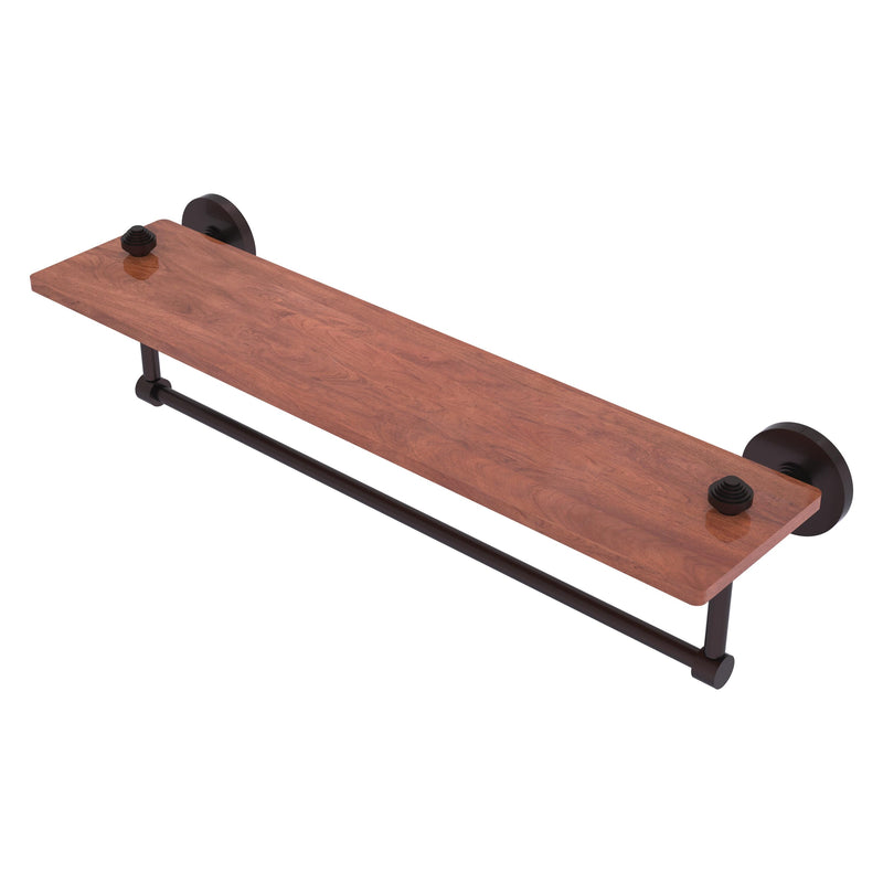 South Beach Collection Solid IPE Ironwood Shelf with Integrated Towel Bar