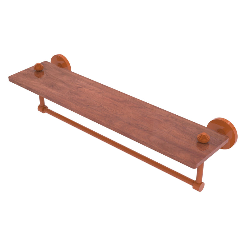 South Beach Collection Solid IPE Ironwood Shelf with Integrated Towel Bar