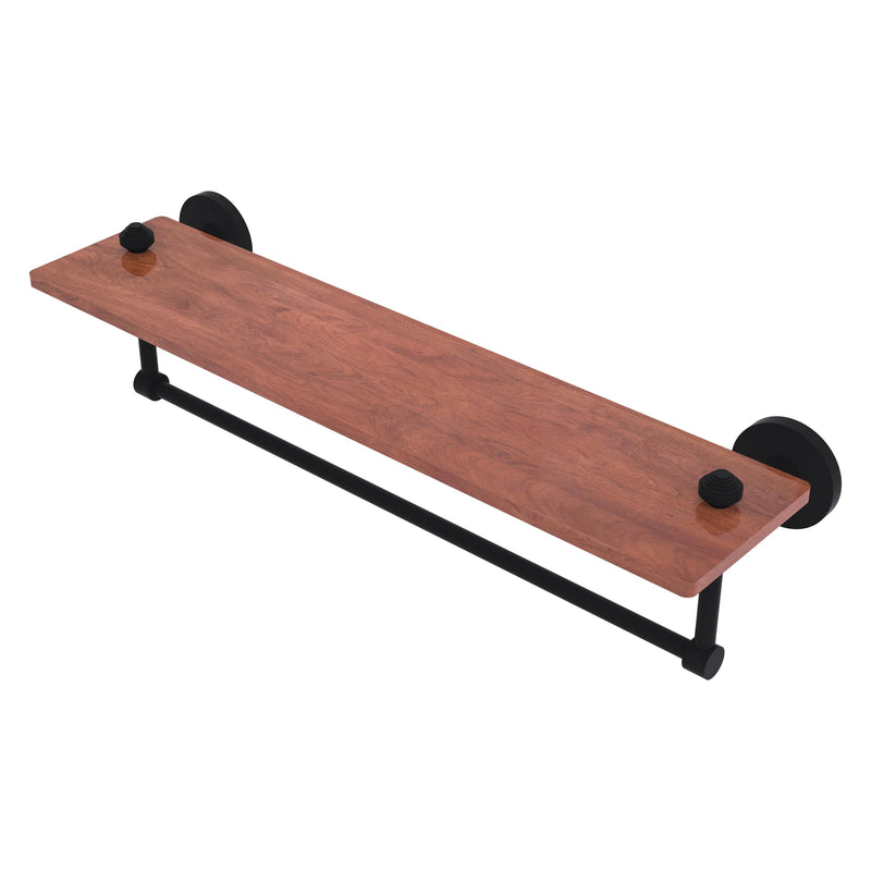 South Beach Collection Solid IPE Ironwood Shelf with Integrated Towel Bar