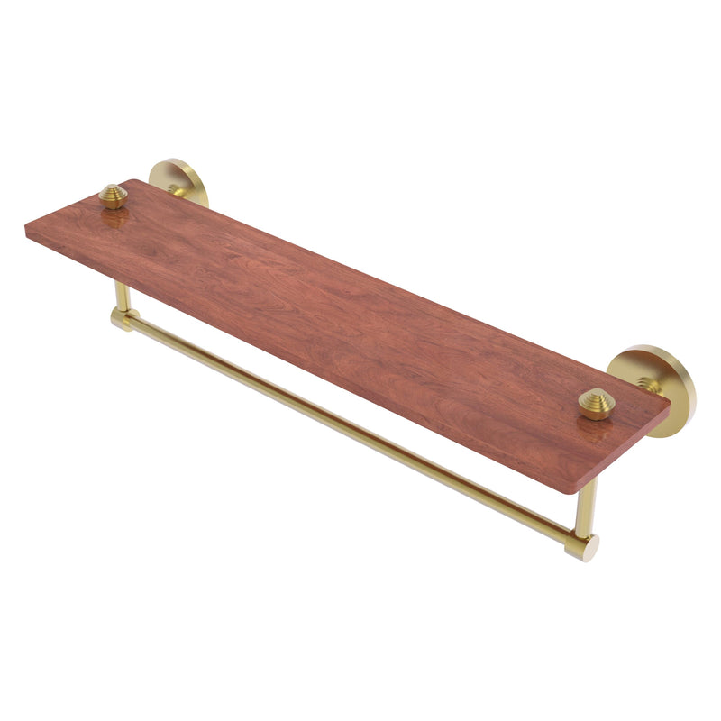 South Beach Collection Solid IPE Ironwood Shelf with Integrated Towel Bar