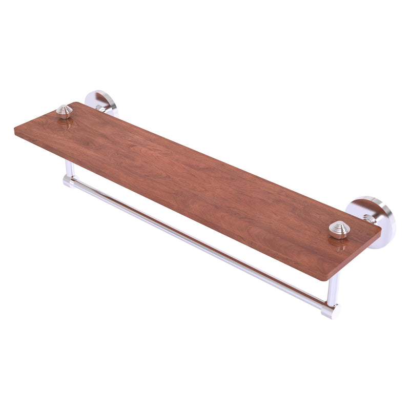 South Beach Collection Solid IPE Ironwood Shelf with Integrated Towel Bar