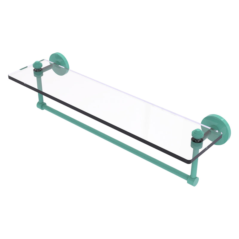 Southbeach Collection Glass Vanity Shelf  with Integrated Towel Bar