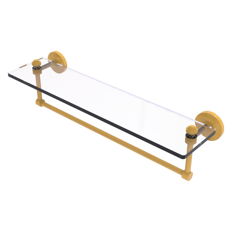 Southbeach Collection Glass Vanity Shelf  with Integrated Towel Bar