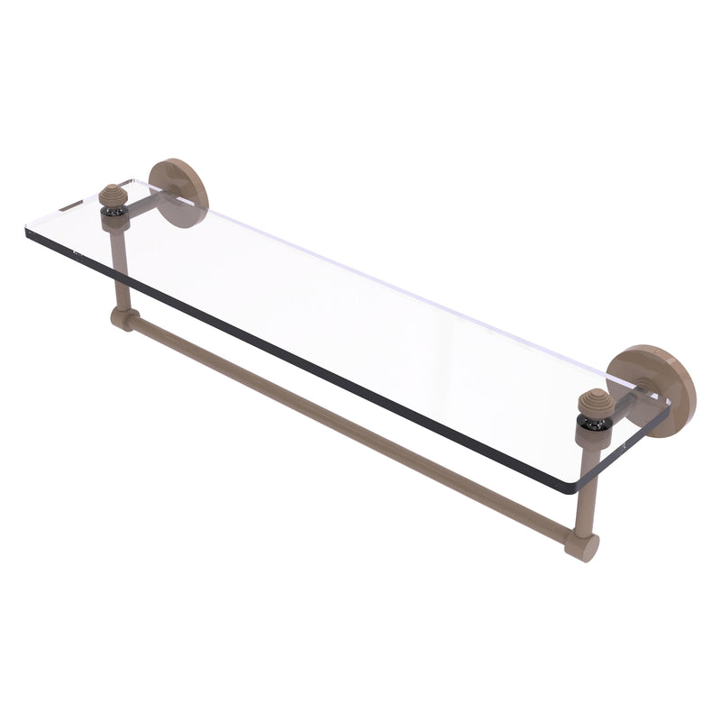 Southbeach Collection Glass Vanity Shelf  with Integrated Towel Bar