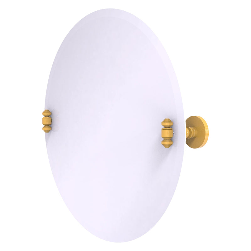 Frameless Round Tilt Mirror with Beveled Edge