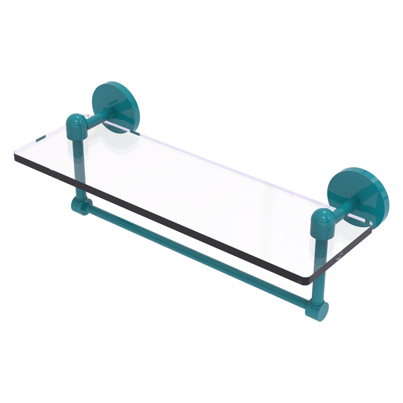 Tango Collection Glass Vanity Shelf  with Integrated Towel Bar