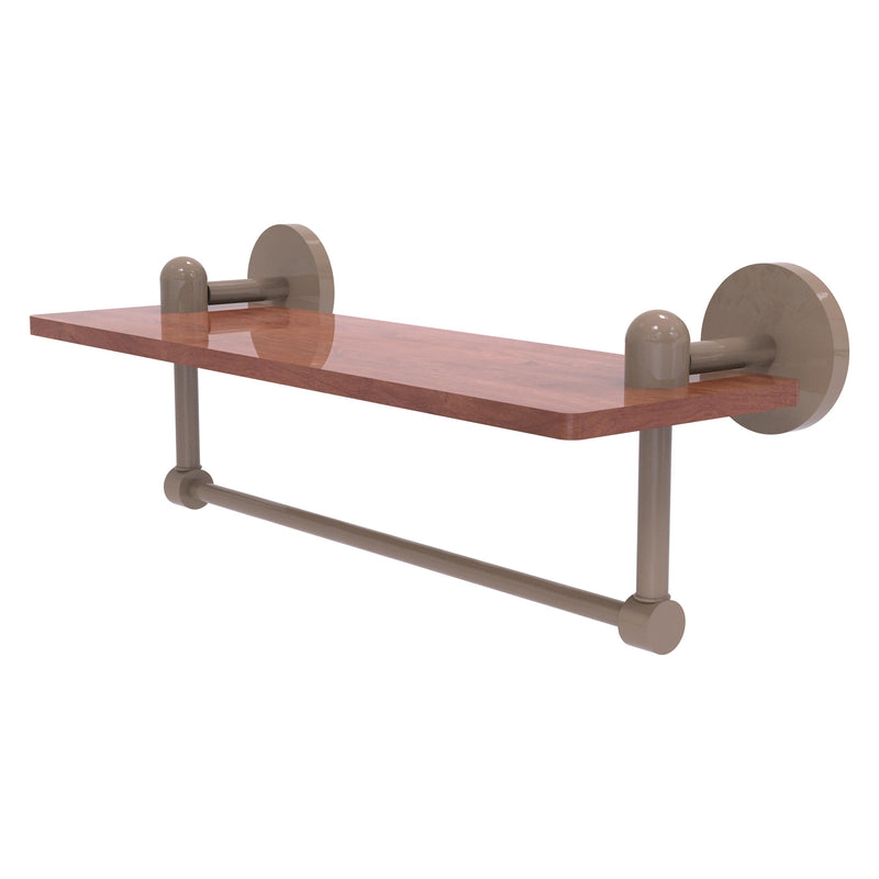 Tango Collection Solid IPE Ironwood Shelf with Integrated Towel Bar