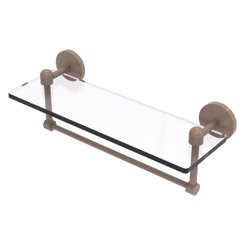 Tango Collection Glass Vanity Shelf  with Integrated Towel Bar