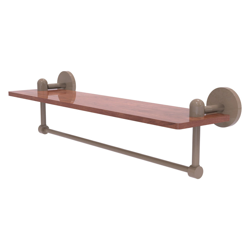 Tango Collection Solid IPE Ironwood Shelf with Integrated Towel Bar