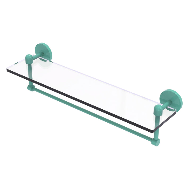 Tango Collection Glass Vanity Shelf  with Integrated Towel Bar