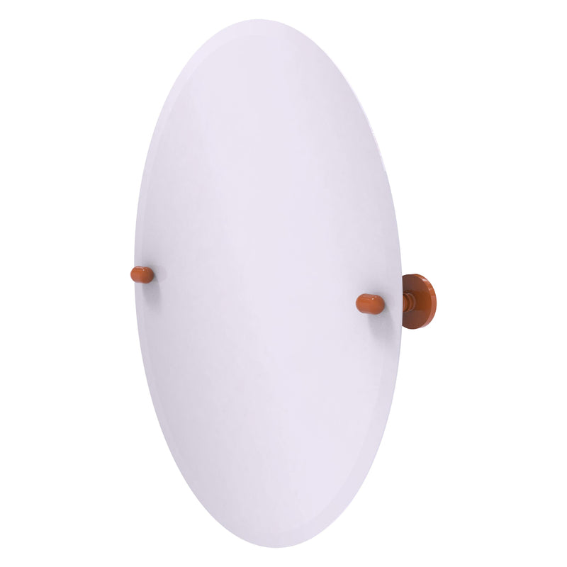 Frameless Oval Tilt Mirror with Beveled Edge