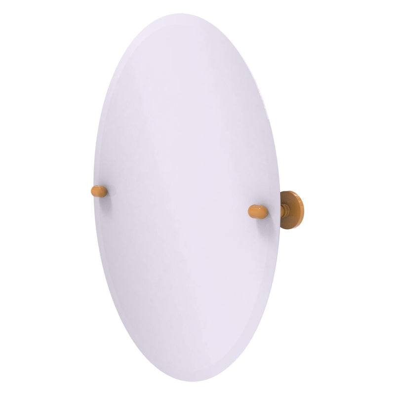 Frameless Oval Tilt Mirror with Beveled Edge