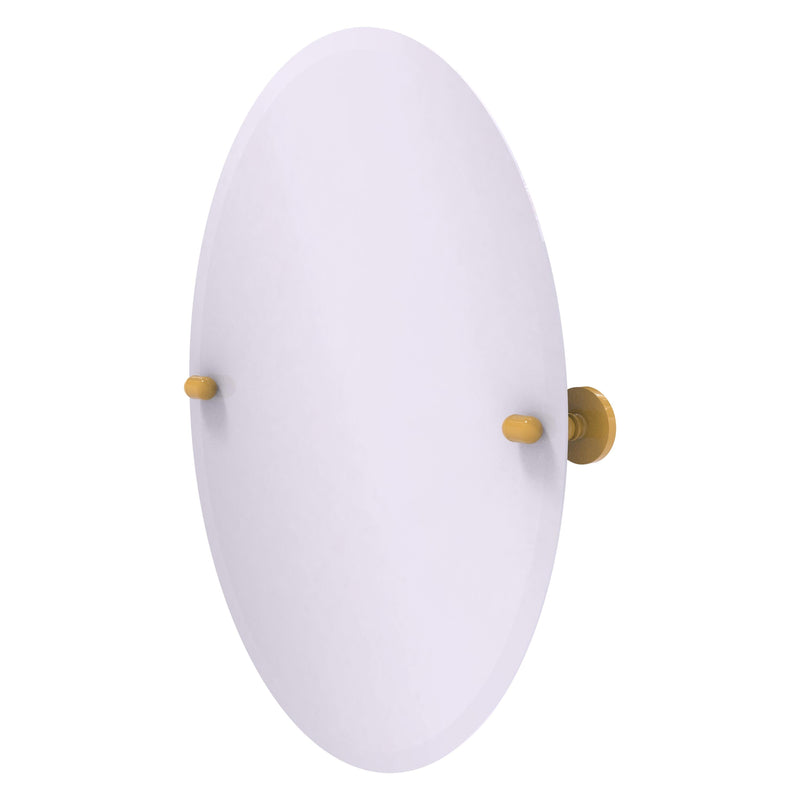 Frameless Oval Tilt Mirror with Beveled Edge