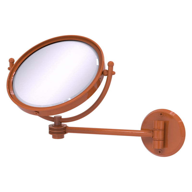 8 Inch Wall Mounted Make-Up Mirror with Dotted Accents