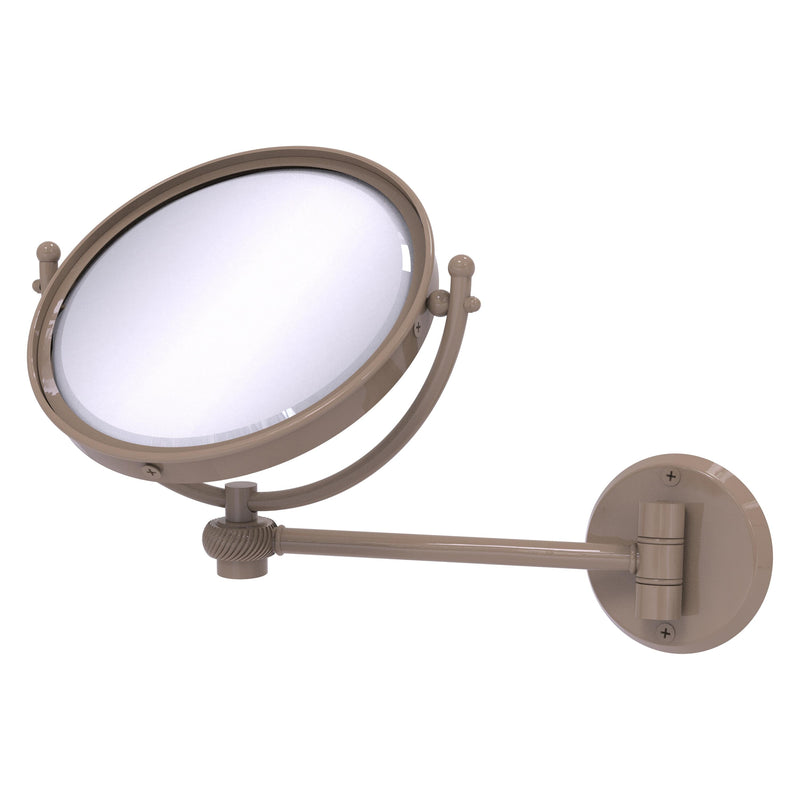 8 Inch Wall Mounted Make-Up Mirror with Twisted Accents