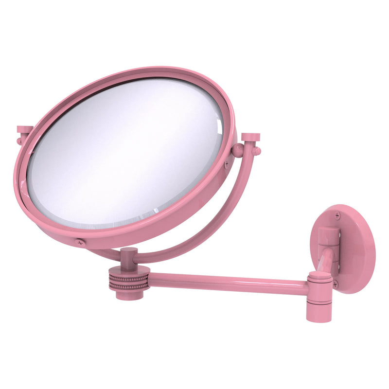 8 Inch Wall Mounted Extending Make-Up Mirror with Dotted Accents