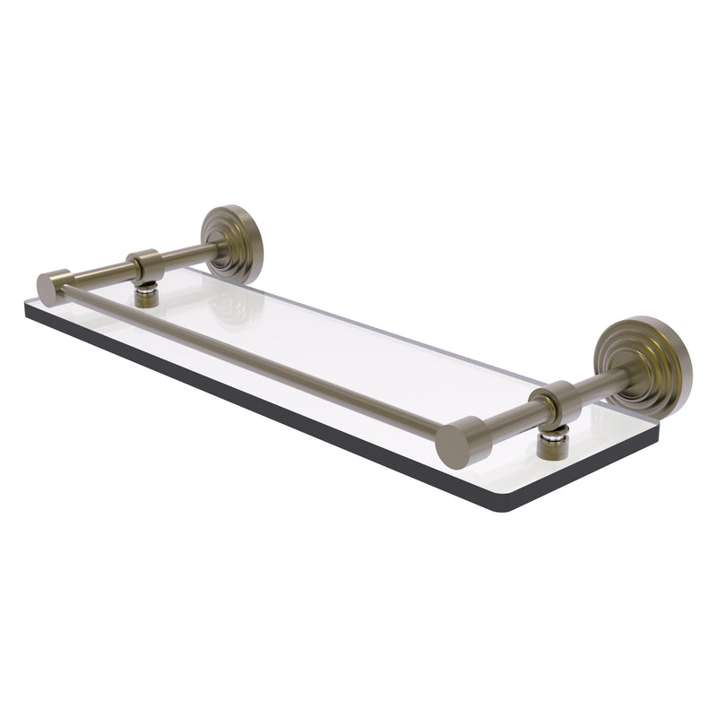 Waverly Place Collection Tempered Glass Shelf with Gallery Rail