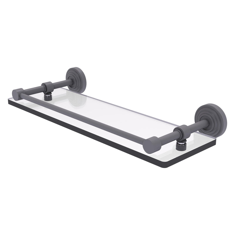 Waverly Place Collection Tempered Glass Shelf with Gallery Rail