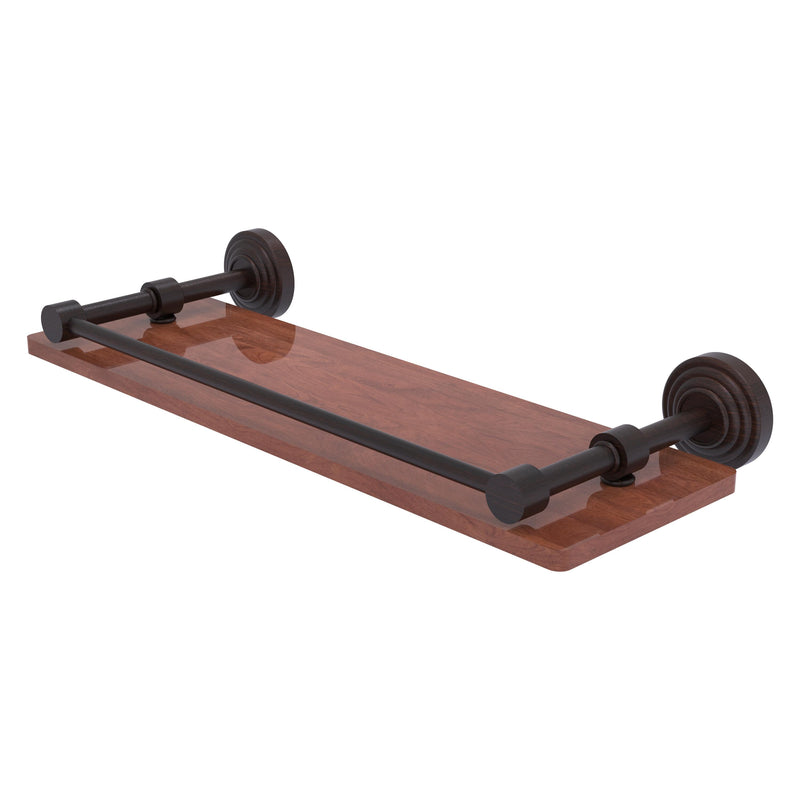 Waverly Place Collection Solid IPE Ironwood Shelf with Gallery Rail