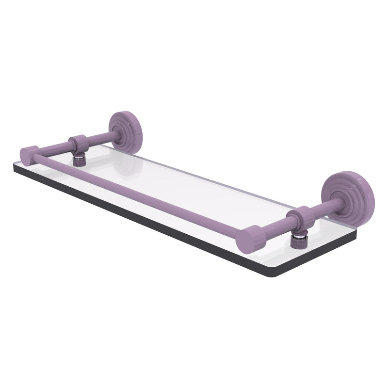 Waverly Place Collection Tempered Glass Shelf with Gallery Rail