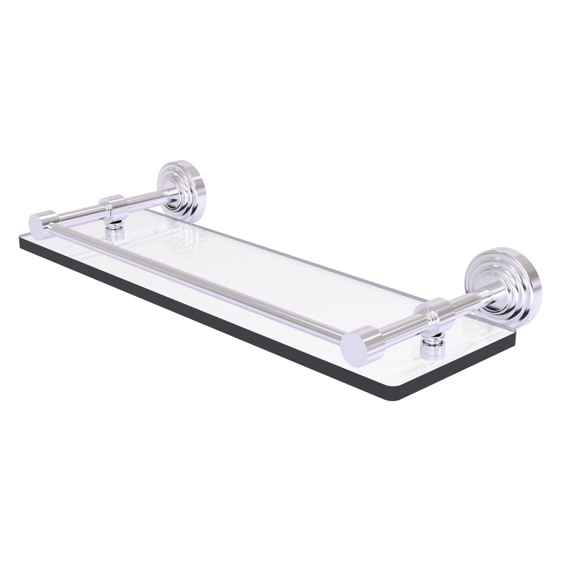 Waverly Place Collection Tempered Glass Shelf with Gallery Rail