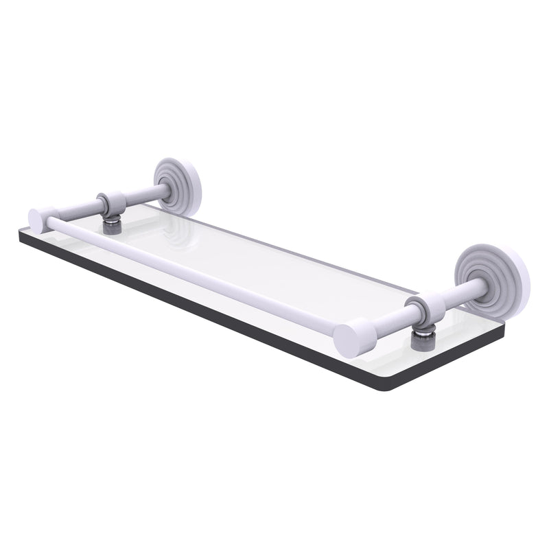 Waverly Place Collection Tempered Glass Shelf with Gallery Rail