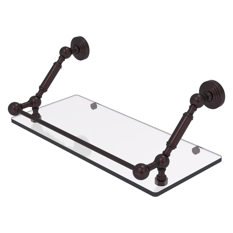 Waverly Place Floating Glass Shelf with Gallery Rail