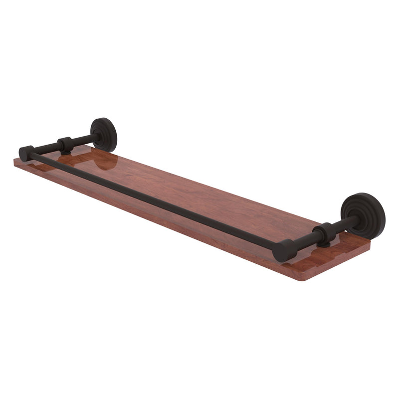 Waverly Place Collection Solid IPE Ironwood Shelf with Gallery Rail