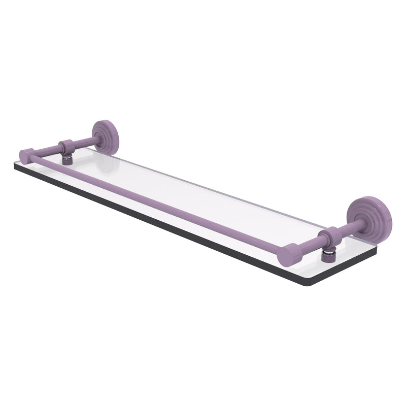 Waverly Place Collection Tempered Glass Shelf with Gallery Rail