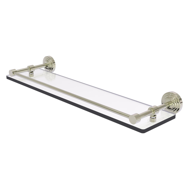 Waverly Place Collection Tempered Glass Shelf with Gallery Rail