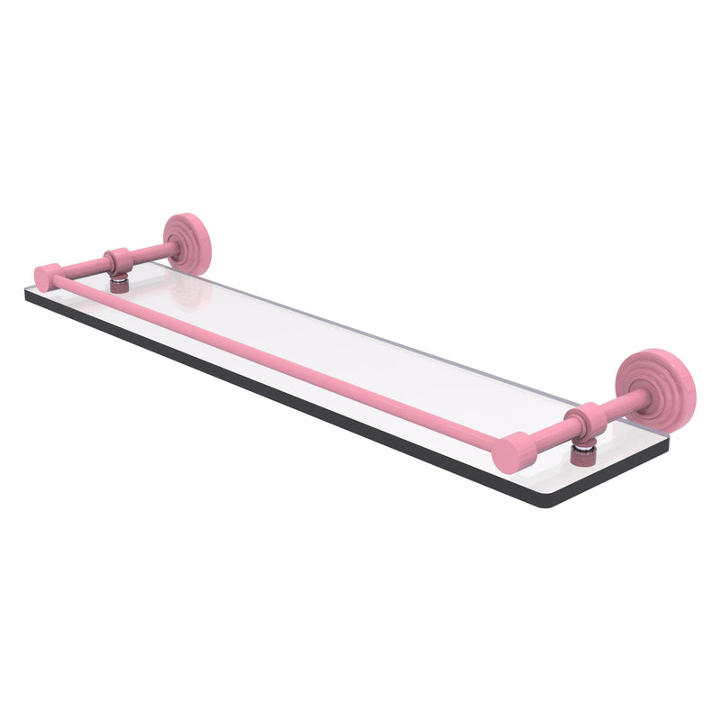 Waverly Place Collection Tempered Glass Shelf with Gallery Rail