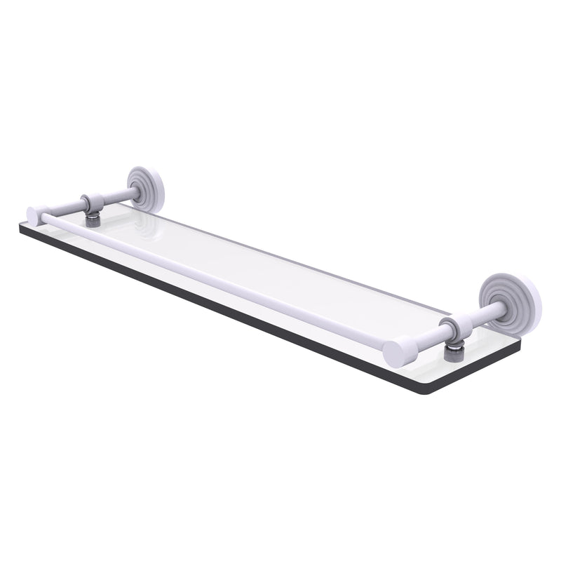 Waverly Place Collection Tempered Glass Shelf with Gallery Rail