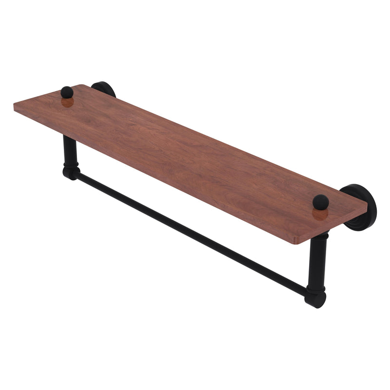 Waverly Place Collection Solid IPE Ironwood Shelf with Integrated Towel Bar