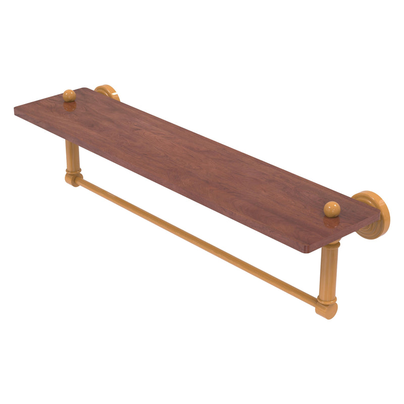 Waverly Place Collection Solid IPE Ironwood Shelf with Integrated Towel Bar