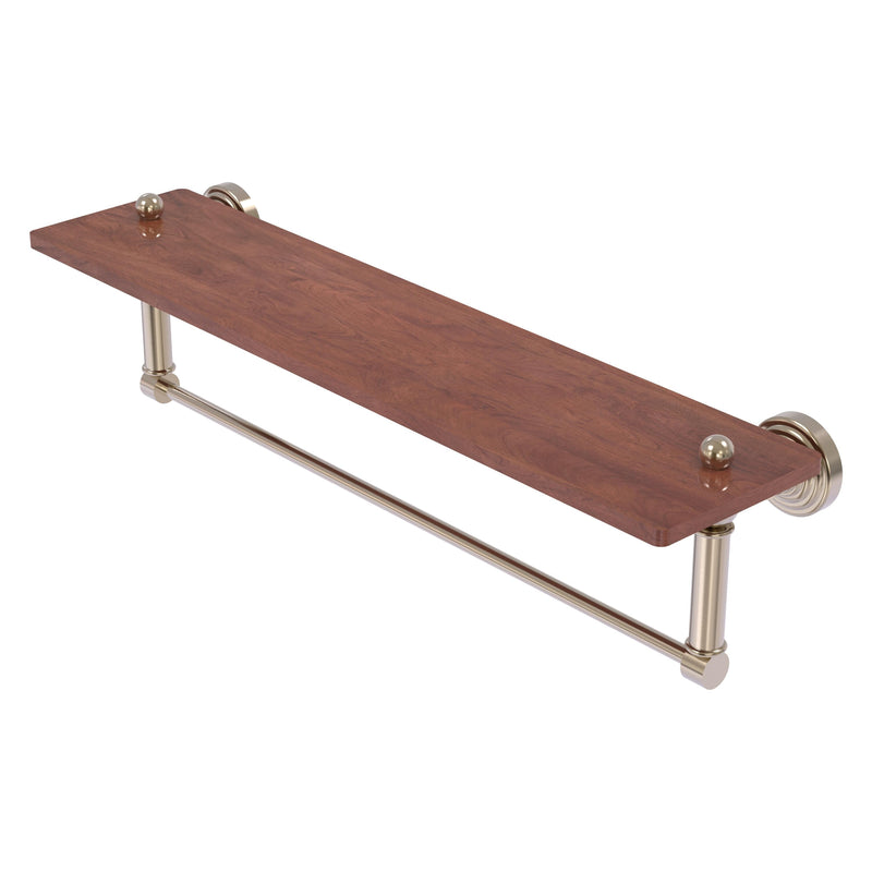 Waverly Place Collection Solid IPE Ironwood Shelf with Integrated Towel Bar