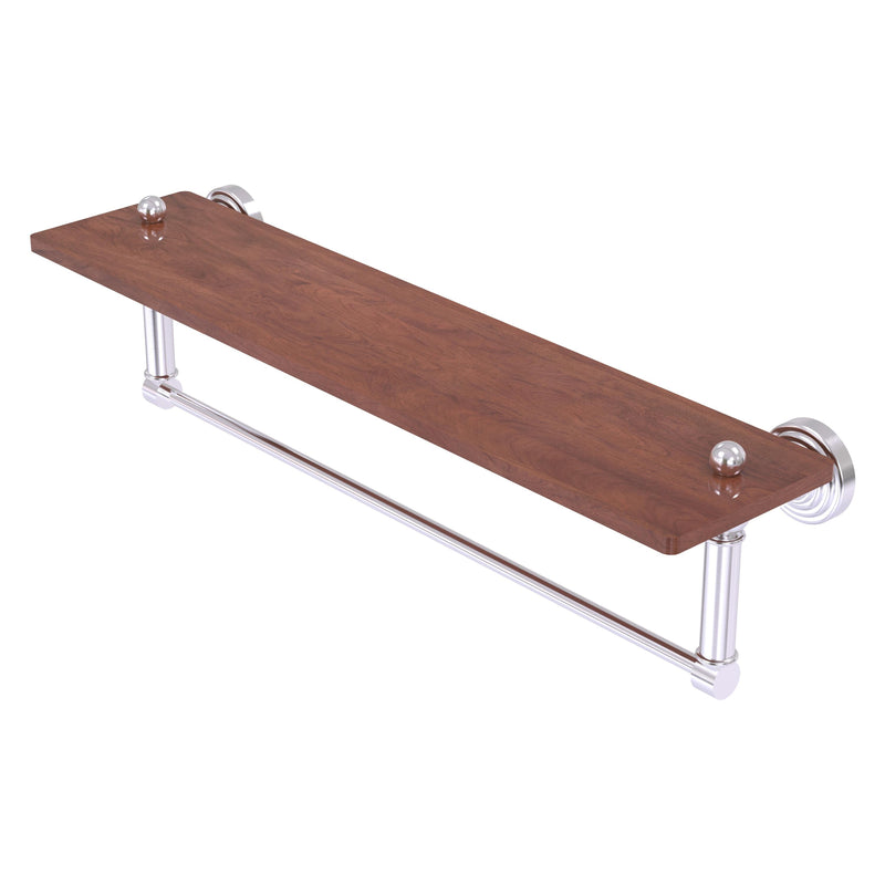 Waverly Place Collection Solid IPE Ironwood Shelf with Integrated Towel Bar