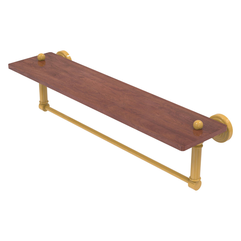 Waverly Place Collection Solid IPE Ironwood Shelf with Integrated Towel Bar