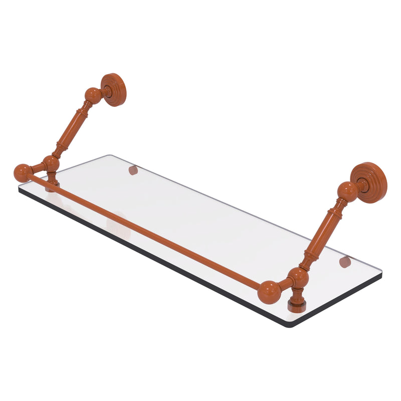 Waverly Place Floating Glass Shelf with Gallery Rail