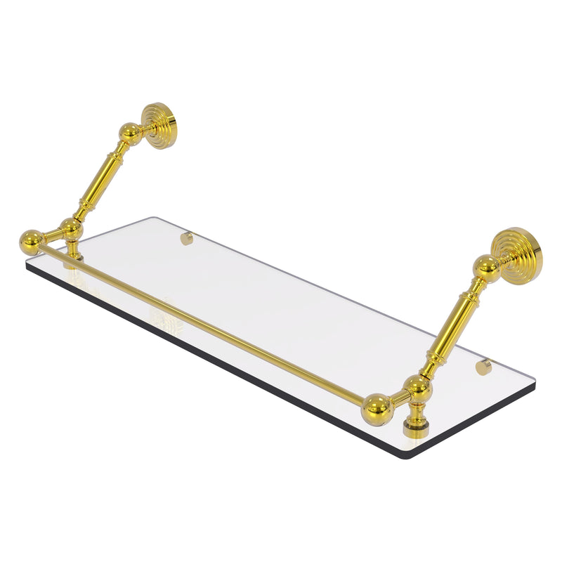 Waverly Place Floating Glass Shelf with Gallery Rail